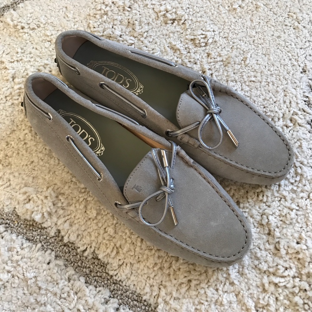 Tod’s Gommino Drivers Loafers Suede, Grey, s 40